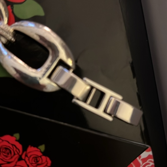 NWT $118 BRIGHTON MERIDIAN SILVER HAMMERED CRYSTAL ADJ BRACELET - Picture 3 of 7
